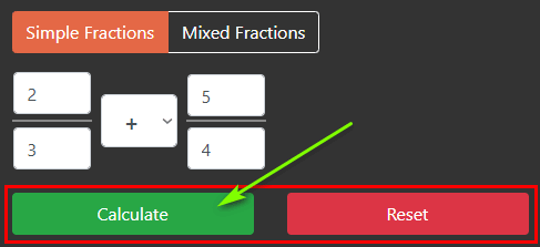 adding and subtracting mixed fractions calculator